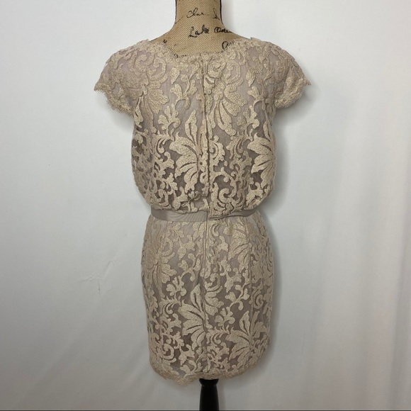 Tadashi Shoji Beige Floral Lace Dress - Picture 5 of 7